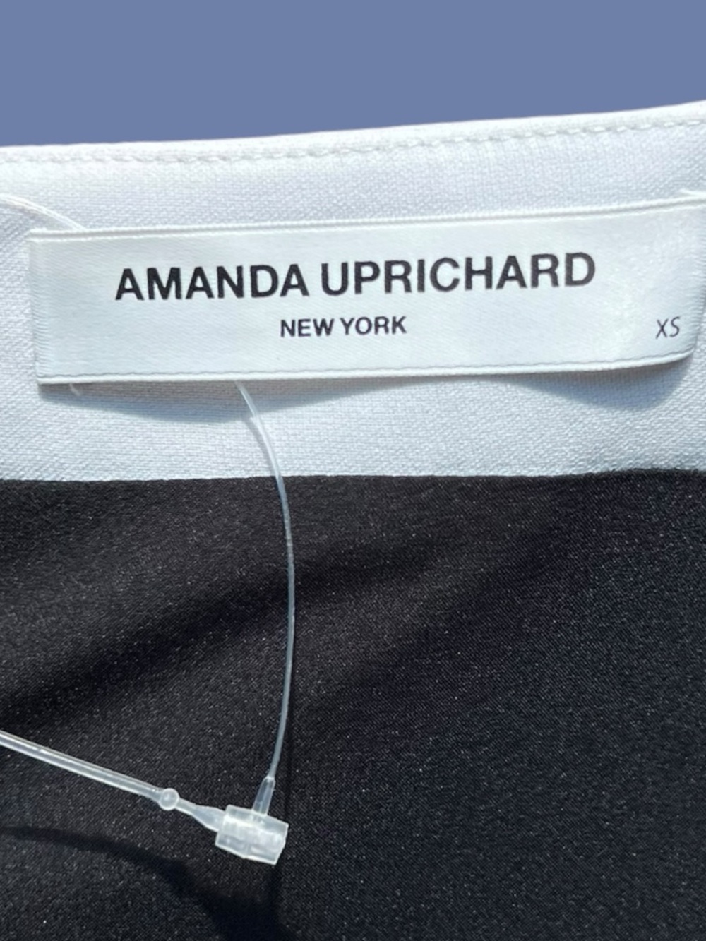 🌻NWOT Amanda Uprichard Porsha Top Black Ivory Contrast Sleeveless V Neck sz XS - Picture 7 of 8